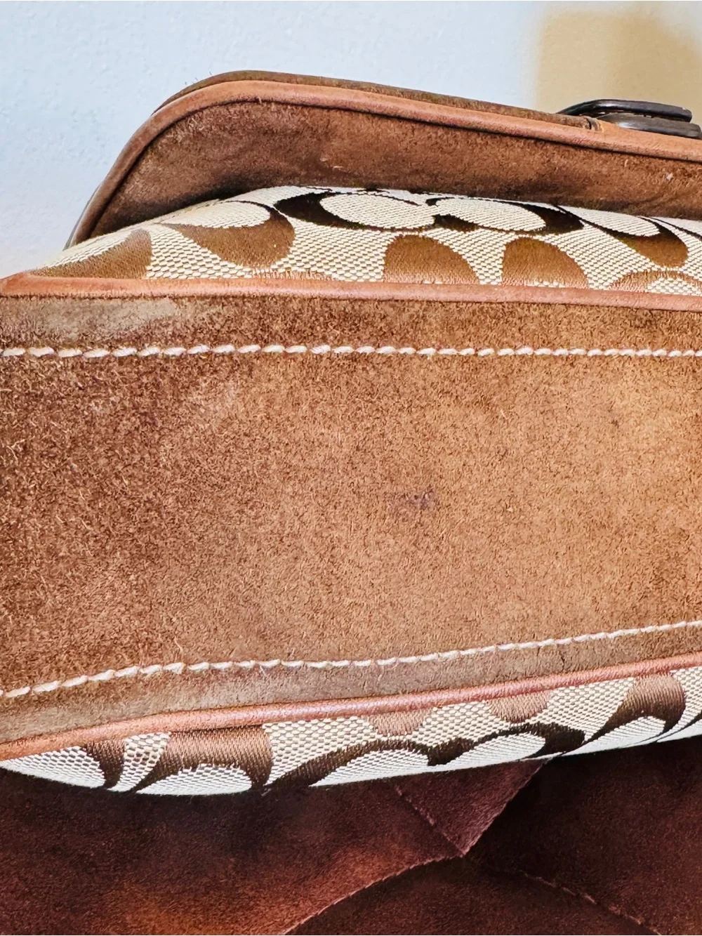 👜 Coach Special Edition Fall 2004 Signature Jacquard Suede Leather Shoulder Bag - Picture 15 of 15